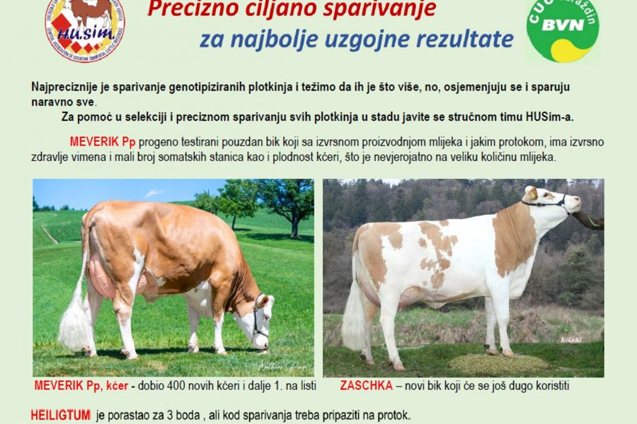 Precizno ciljano sparivanje za najbolje uzgojne rezultate - travanj 2026.
